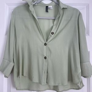 H&M Sage Green Top